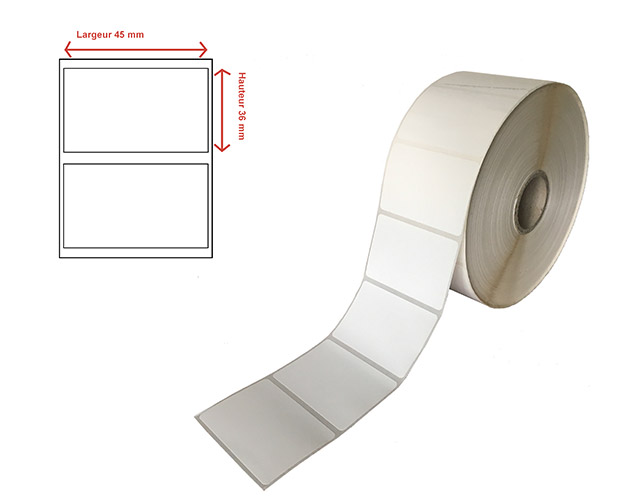 Etiquettes thermique direct protégé (45 x 36 mm) - Interfas